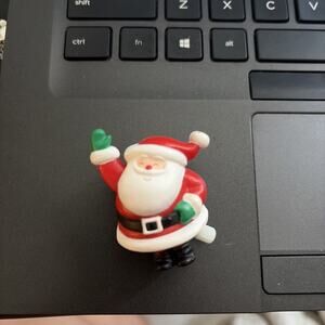 Vintage 1988 Hallmark Cards Santa Wind-Up Waving Pin Brooch